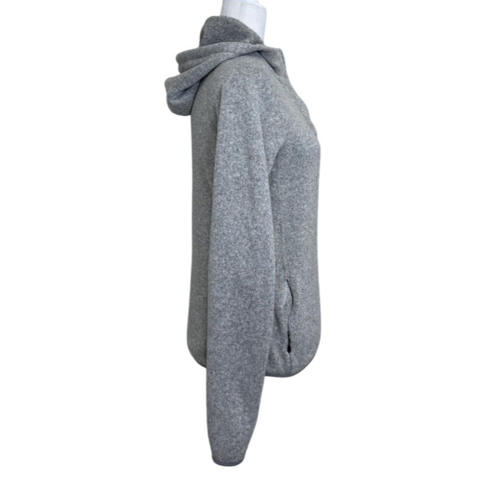 North Face Hoodie Sweater 1/4 Button Gray Pullover Crescent Sunrise Women Size M - Picture 2 of 7
